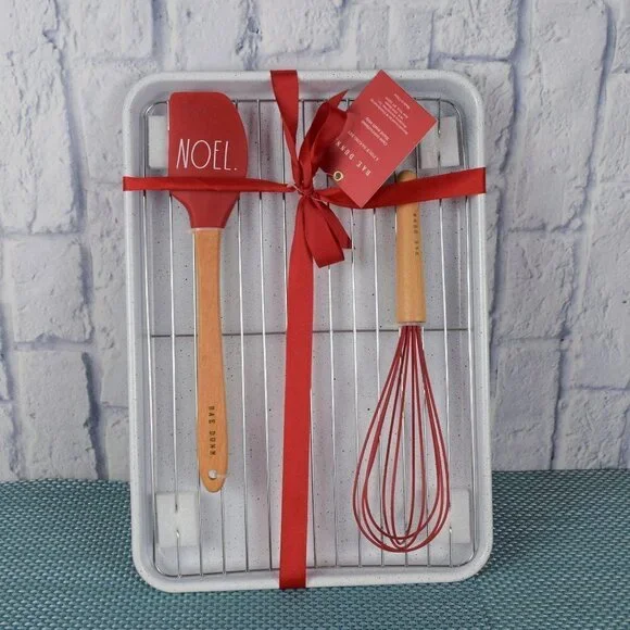 New Rae Dunn 4-PC NOEL Baking Set Christmas Gift
