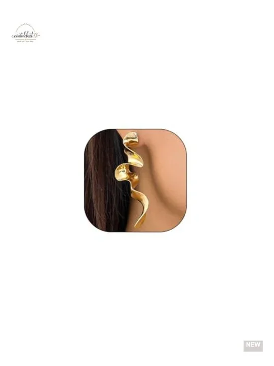 14k Gold Irregular Geometric Drop Dangle Earrings
