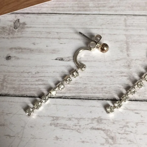 Rhinestone drop earrings