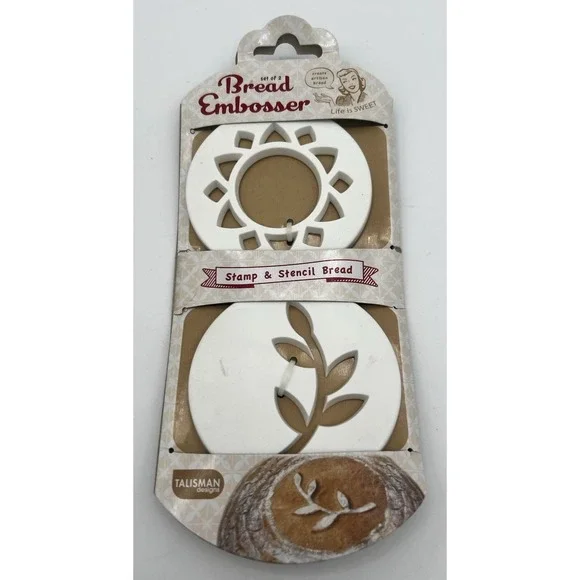 2 Talisman Designs Decorating Bread Embossers Sour Dough Bread Stencils New