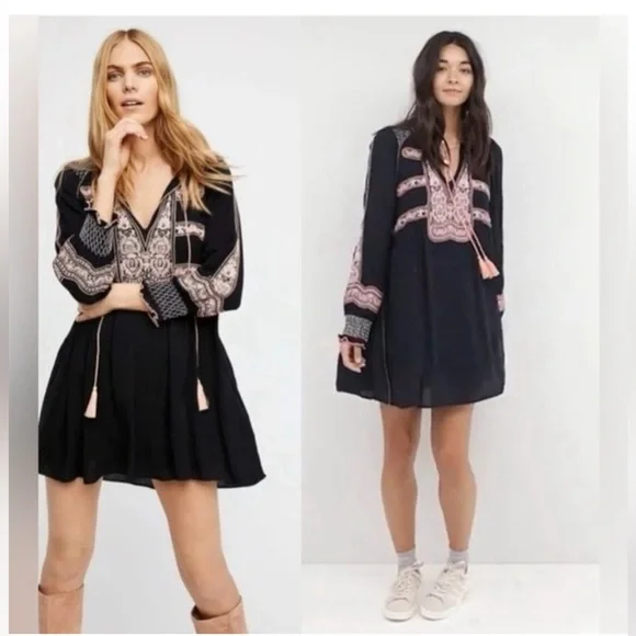 Free People Wind‎ Willow  Long Sleeve Dress