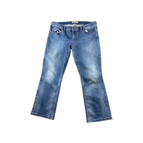 Free People Mid Rise Flare Jeans Medium Wash‎ Blue Denim Size 29