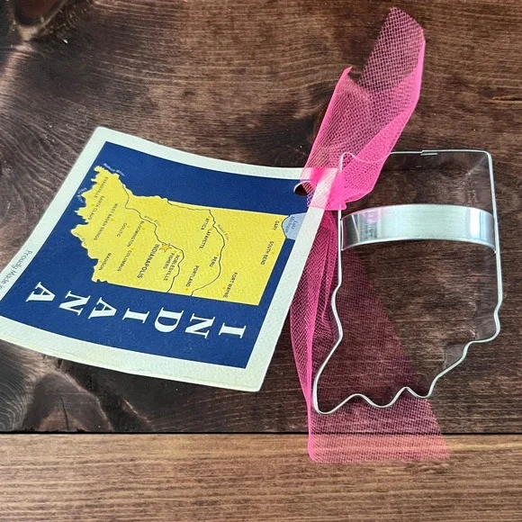 Ann Clark Indiana State Cookie Cutter Tin Plated Steel 4 Inch Made in USA New