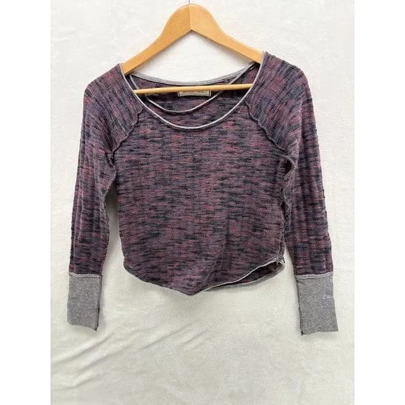 Women's Free People‎ We The Free Long Sleeve Scoop Neck Knit Top Size XS