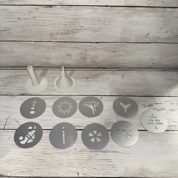 Hamilton Beach Super Shooter 9 Cookie Discs 2 Decorating Tips Replacements 80000