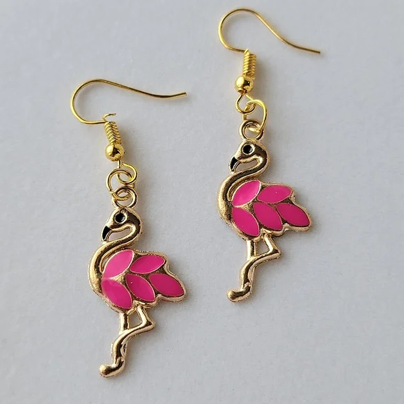 Pink Flamingo Earrings