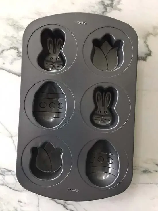 Wilton Easter Baking Mini Cake Pan Eggs Bunny Tulips