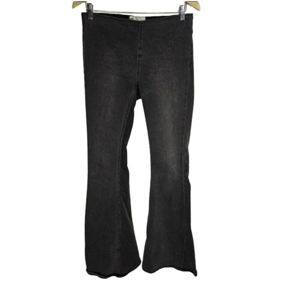 Free People Irreplaceable High Waist Flare Pullon Jeans Bell Bottoms Hippie‎ 28