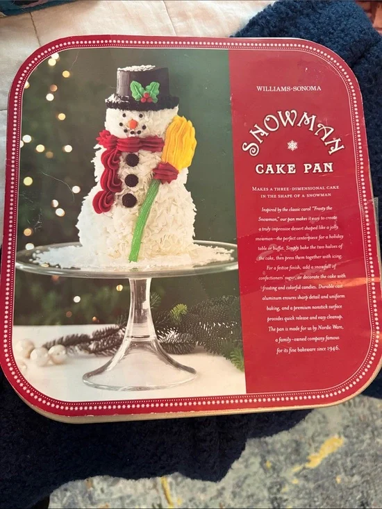 Williams Sonoma by Nordic Ware Snowman Cake Pan Mold New