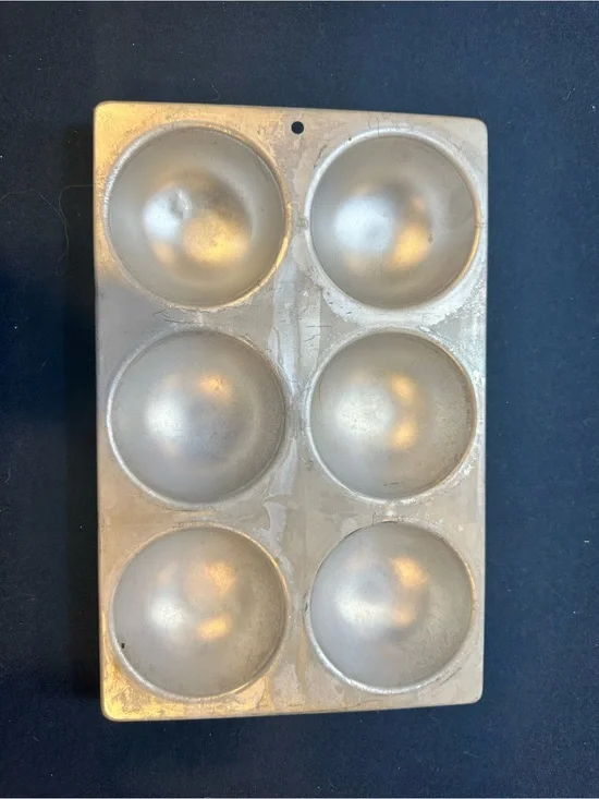 6-Cavity Half-Sphere Baking Mold - Silver