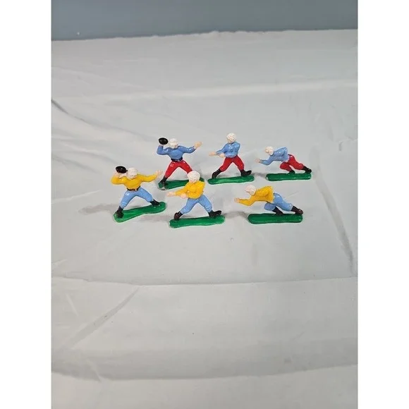 Vintage Football Players Cake Toppers 1950's ‎ C.M.V. Hong Kong Lot of 6