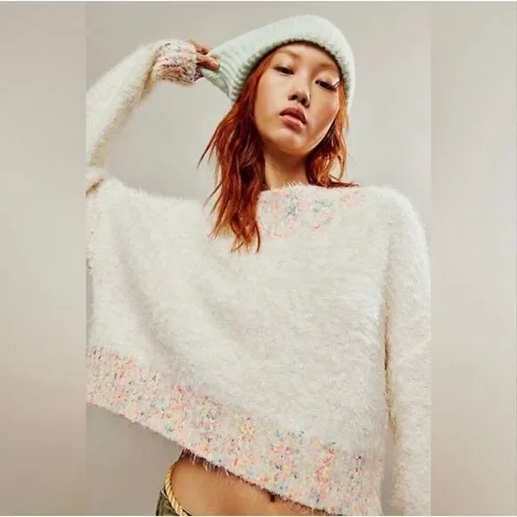 Free People Stardust Sweater in Gardenia Combo Size XS