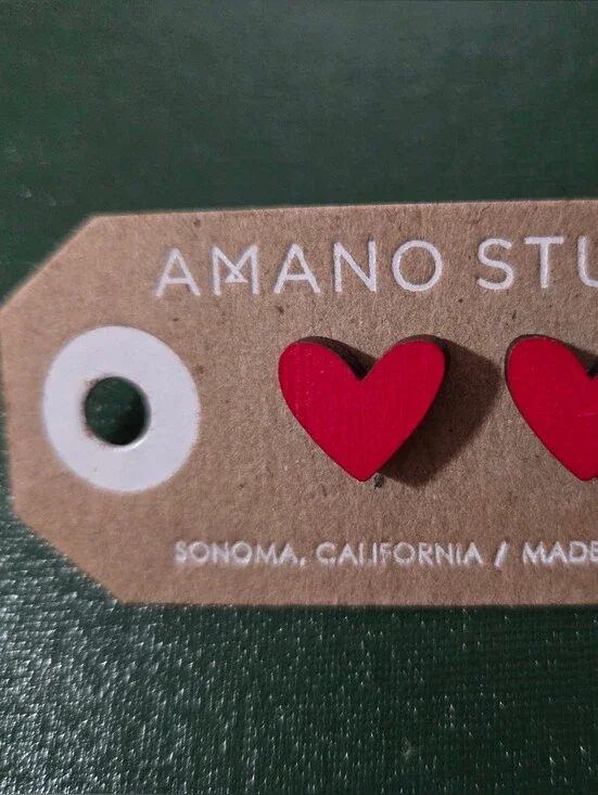 Amano Studio‎ Red Heart Stud Earrings