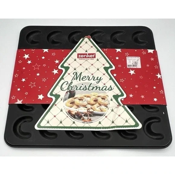 Zenker Bakeware Vanillekipferl Vanilla Crescent Cookie Teflon Pan Germany New