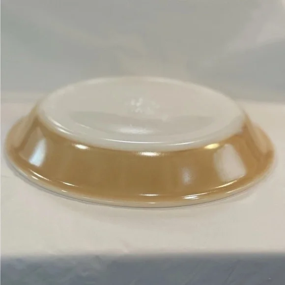 Vintage Peach Luster Ware Anchor Hocking Fire King Pie Pan Plate 9