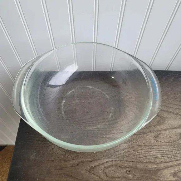 Vintage Pyrex #024 Clear Advantage Glass Round Quart 8.5
