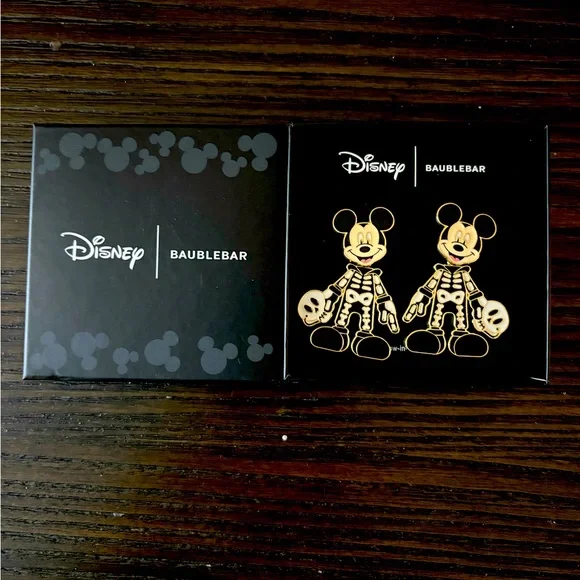 NEW Disney BaubleBar Mickey Skeleton Earrings