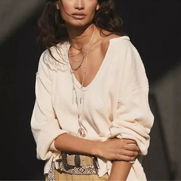 Free People Santa Clara thermal Alabaster