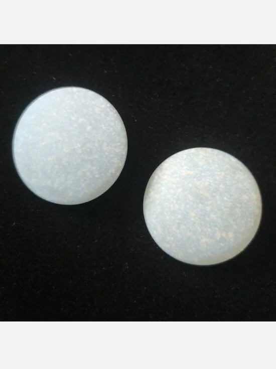 VTG Light Blue Clip on Earrings