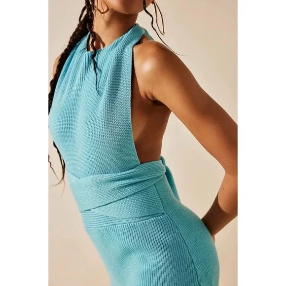 Free People Beach Orchid Convertible Low-Back Sweater Mini Dress Size Small NWT
