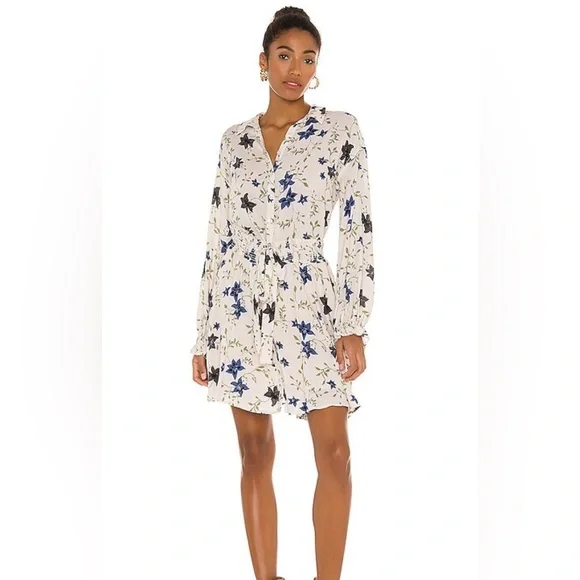 Free People Lighten Up Mini Dress in Tea Combo XS