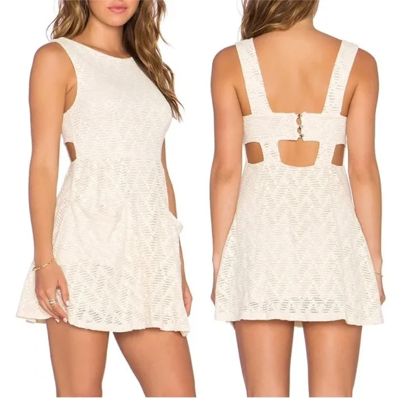 Donating soon!3 for $50🎉Free people open back lace mini dress