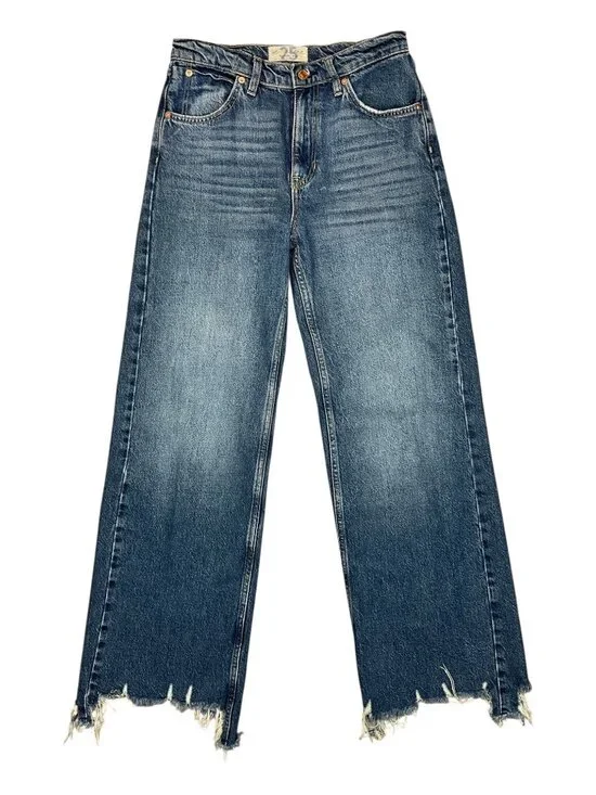 Free People We the Free Straight Up Baggy Jean 25 Blue