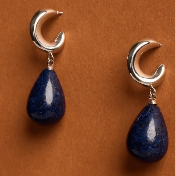 Lucky Brand Blue Stone Drop Earrings