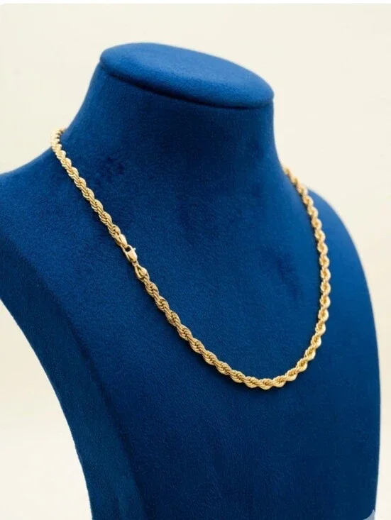 Napier Classic Twisted Rope 22 Inch Thick  Necklace - Gold Tone for Women