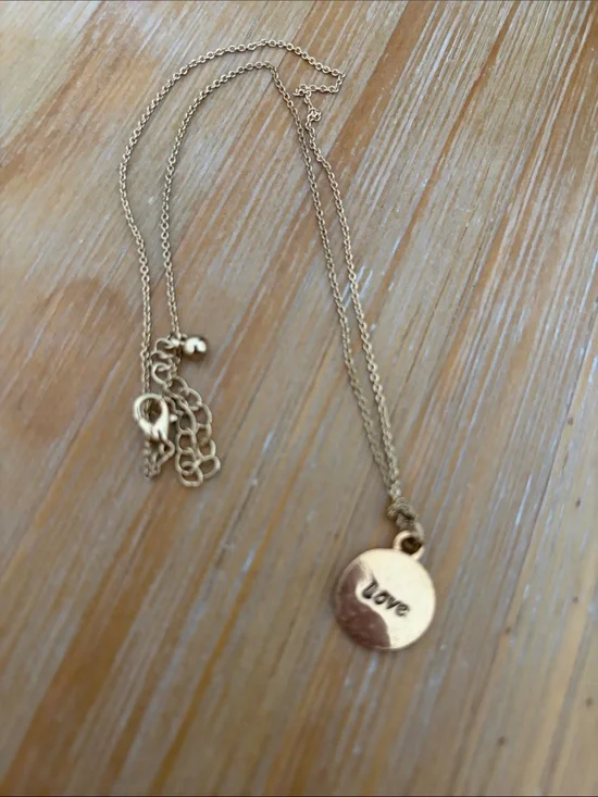 Delicate Gold 'Love' Pendant Necklace - Women's Jewelry