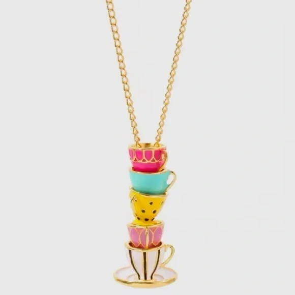 ✨ModCloth Alice Teacups Necklace