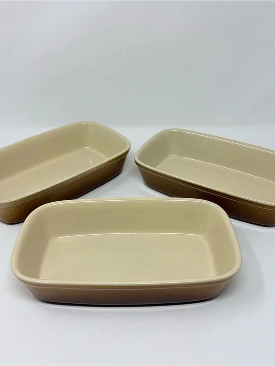 Set of 3 Stoneware Rectangular Baking Dish 8.75”x5”