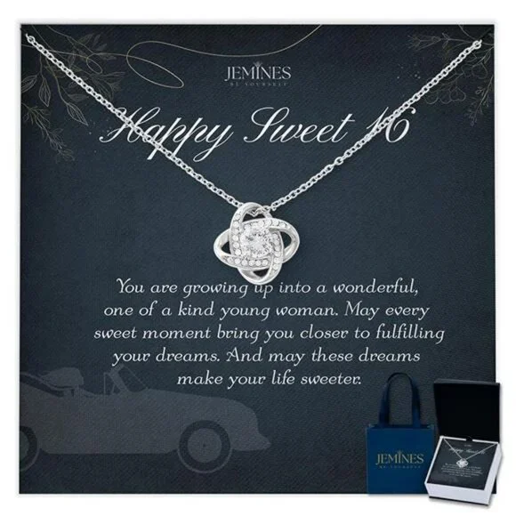Sweet 16 birthday necklace jewelry gift for 16 year old girls daughter granddaug