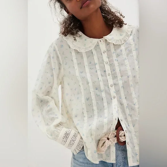 Free People Emmeline Button-Down Blouse