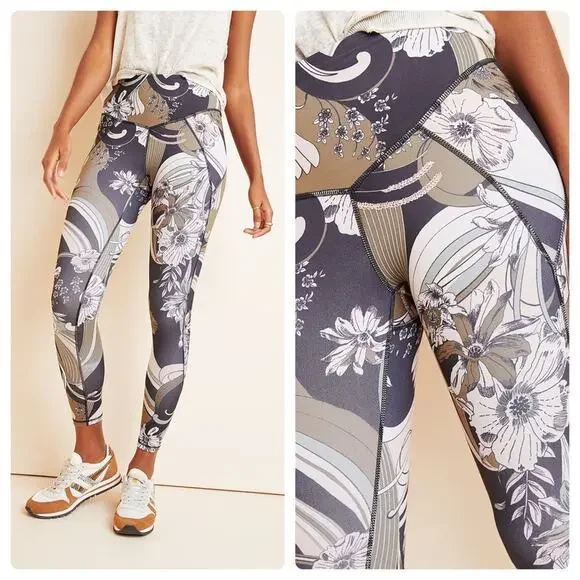 Free People Wave Crush Leggings in Black Combo