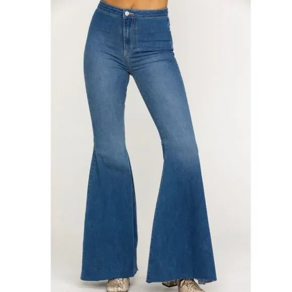 Free People Bell Bottom Jeans Size 24