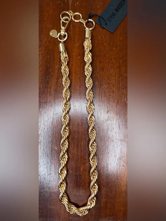 Steve Madden Gold Rope Chain Necklace - Elegant Women’s Jewelry