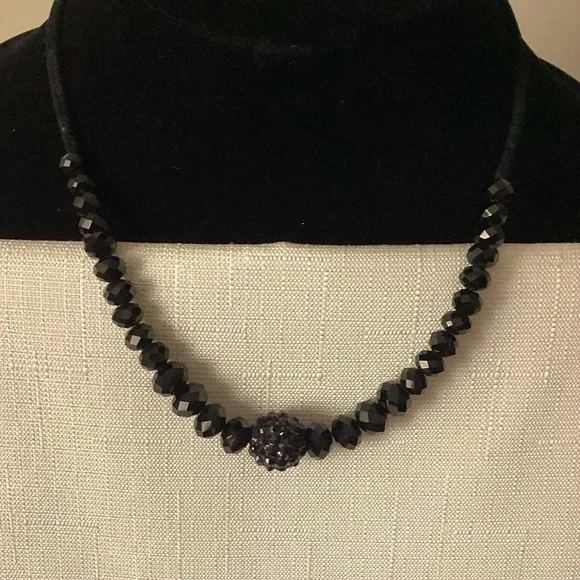 Black Crystal Necklace