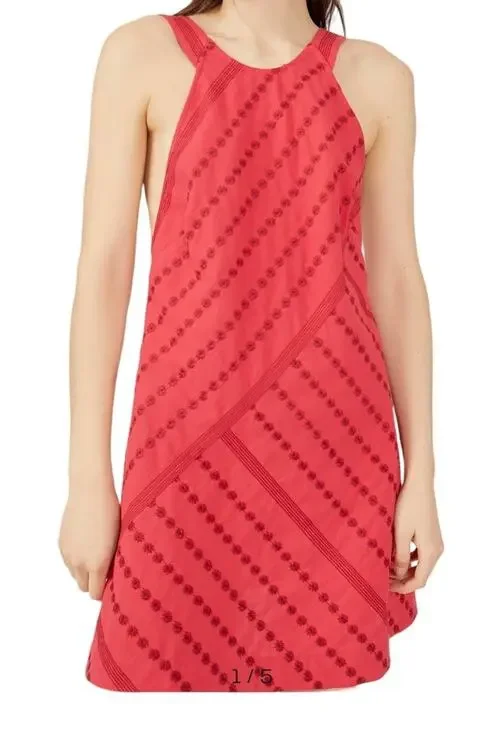 Free People Dress Juni Backless Minidress red X-Small XS