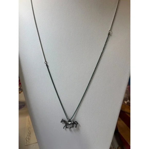 #42. Silver-tone Horse Necklace