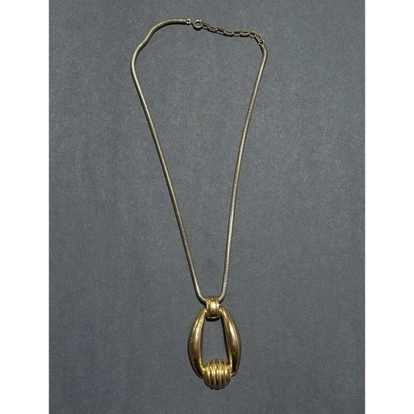 Grosse Germany Vintage 1971 Dior Designer‎ Gold Tone Costume Necklace Pendant