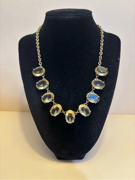 J.Crew Gold-Tone Pale Yellow Necklace 18”+3”
