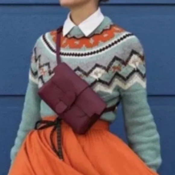 J Crew | Zigzag Fair Isle sweater | Lambswool Blend | knit | Pullover