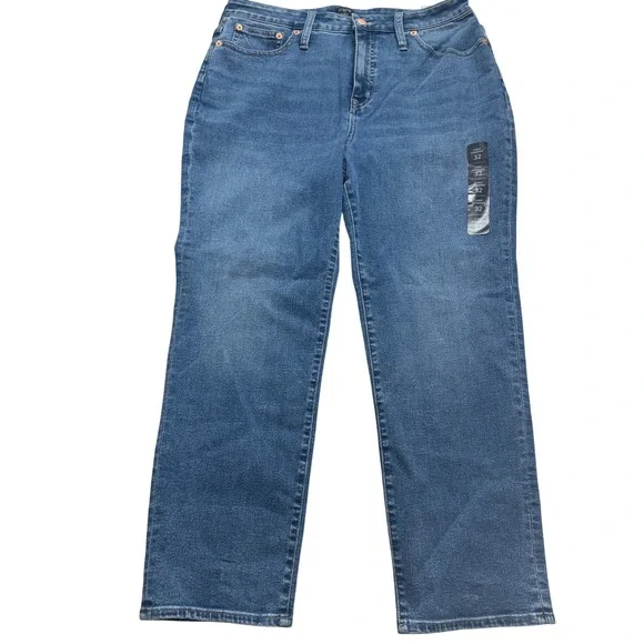 J.Crew‎ Curvy Stovepipe Jeans Signature Stretch Blue Size 32 Casual Classic NWT