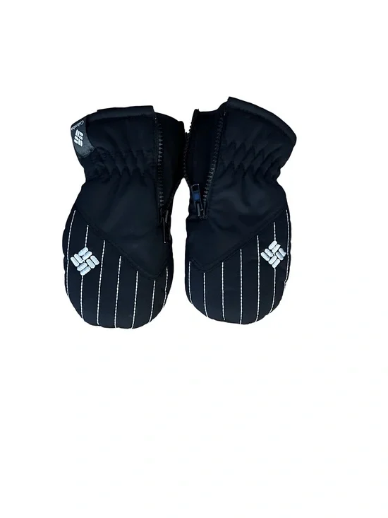 Columbia Black Kids Zippered Insulated Mittens