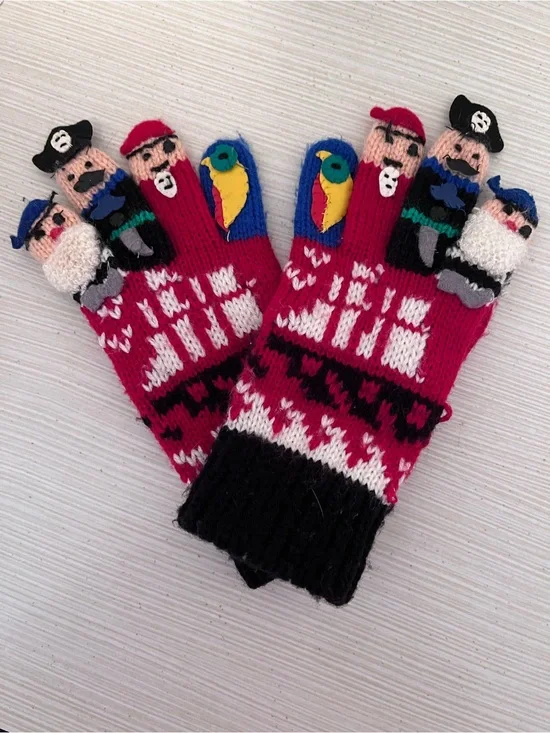 Vintage 90s Children’s Pirate Themed Gloves