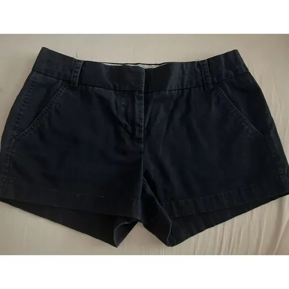 J Crew Chino Shorts Size 4 Navy Blue G2‎