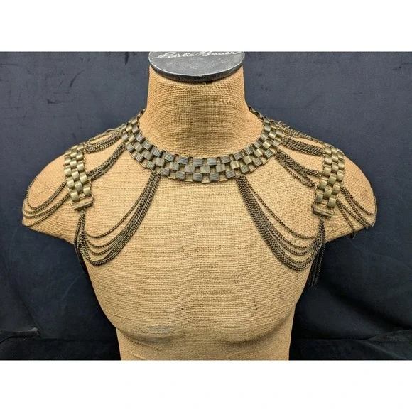 Chain Shoulder Jewelry Decorative Collar Festival Coachella Steampunk Whimsigoth
