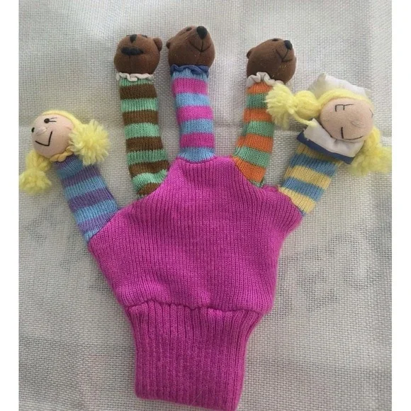 Puppet Goldilocks Mitt Storytime & the 3‎ Bears Glove Finger NEW Vtg