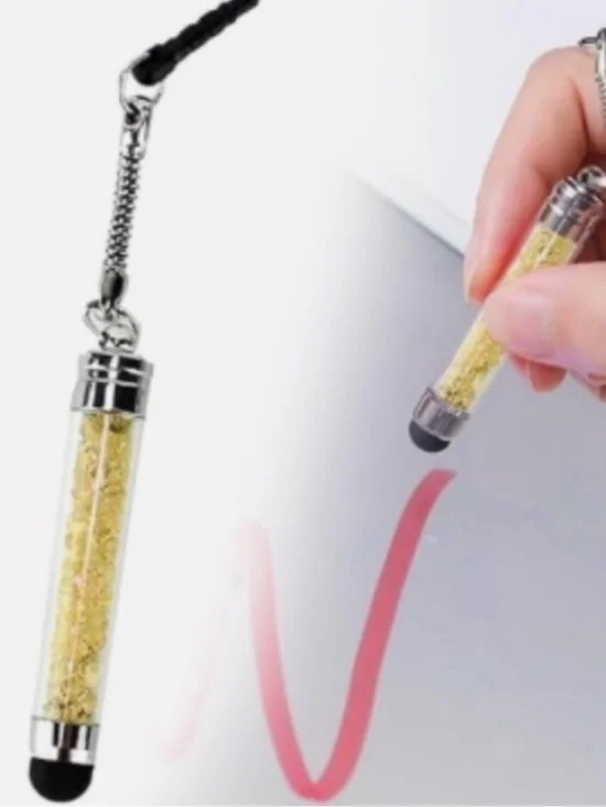 💞 New Gold Mini Stylus Pen for Touchscreen Devices with Headphone Jack Plug